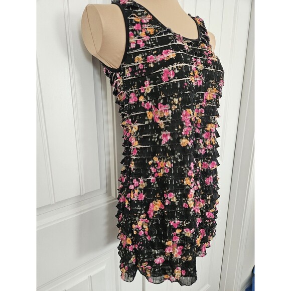 Free People Patra Mini Dress Women's Size XS Floral Sleeveless Ruffle Tiered - Picture 2 of 7